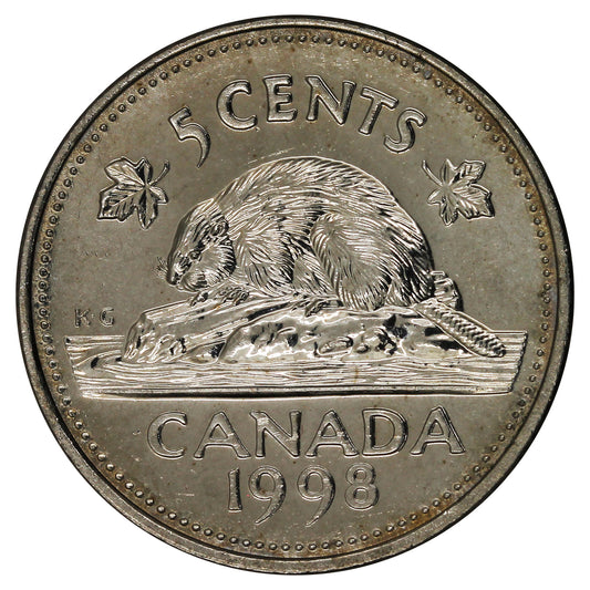 1998 Canada 5-cents Brilliant Uncirculated (MS-63)