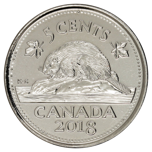 2018 Canada 5-cents Brilliant Uncirculated (MS63)