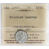 1909 Pointed Leaves Canada 5-cents ICCS Certiifed EF40