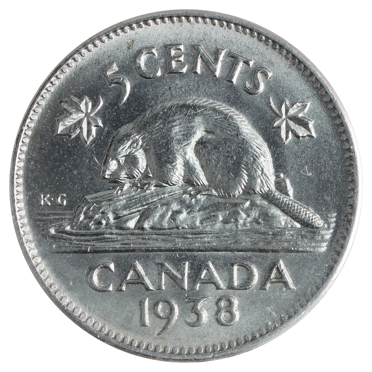 1938 Canada 5-cents ICCS Certified MS63