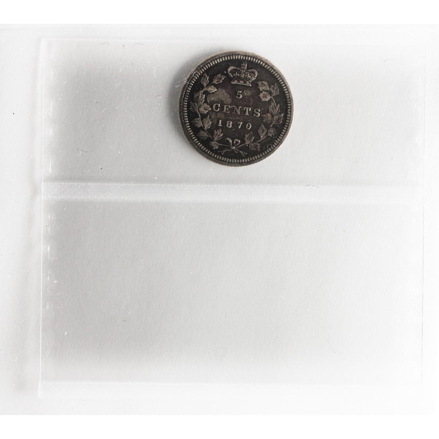 1870 Flat Border Canada 5-cents ICCS Certified VF20