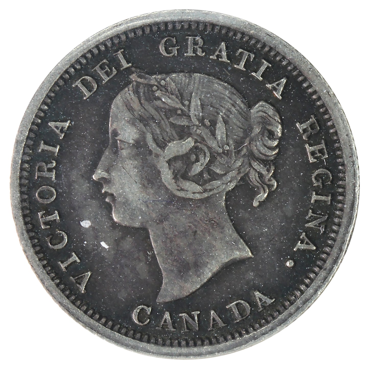 1870 Flat Border Canada 5-cents ICCS Certified VF20