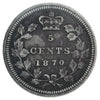 1870 Flat Border Canada 5-cents ICCS Certified VF20