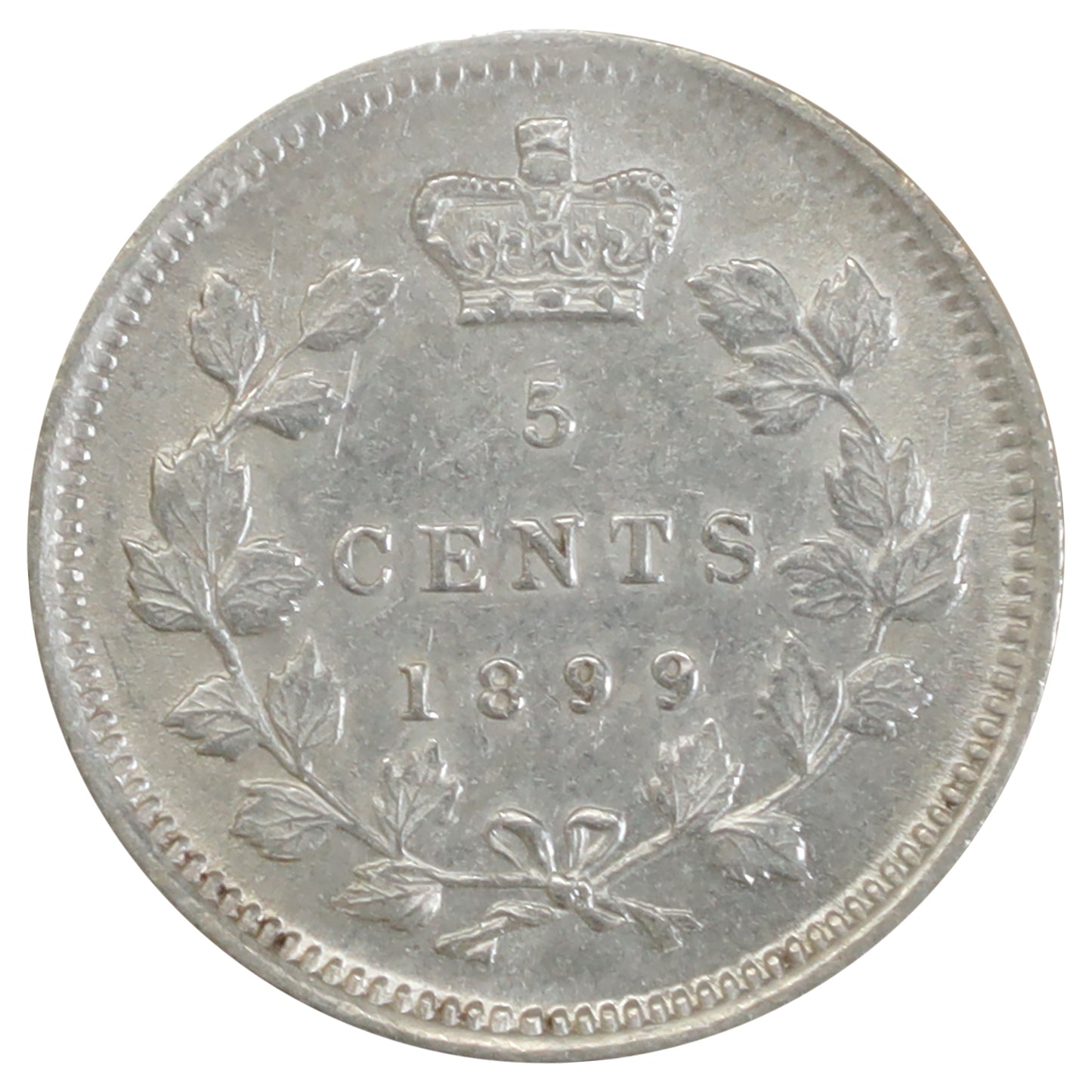 1899 Canada 5-cents ICCS Certified EF45
