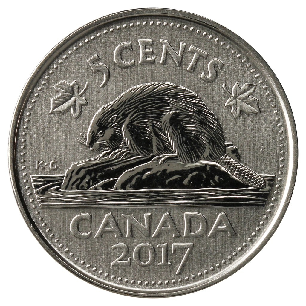 2017 Beaver Canada 5-cents Specimen