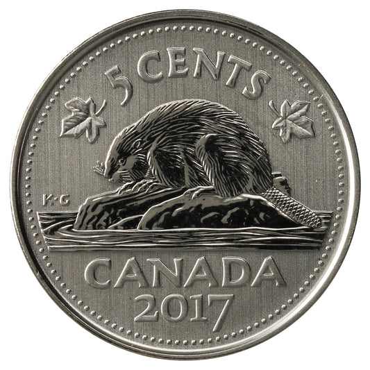 2017 Beaver Canada 5-cents Specimen