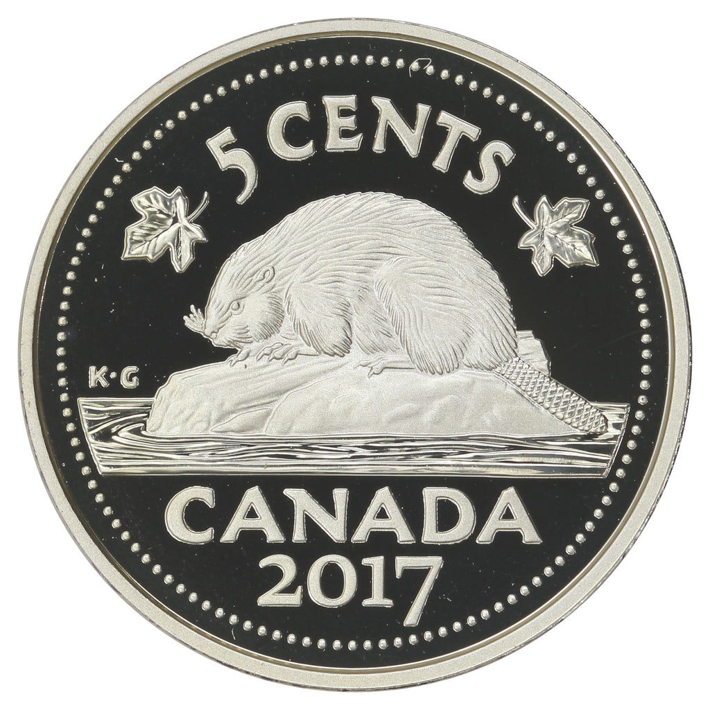 2017 Beaver Canada 5-cents Silver Proof (No Tax)