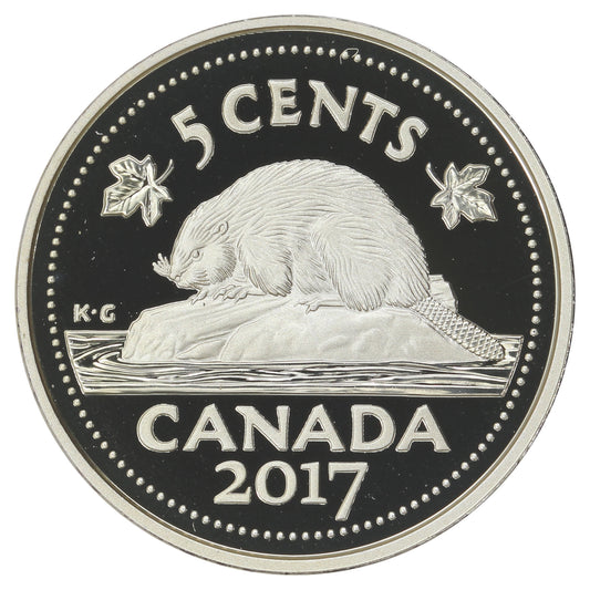 2017 Beaver Canada 5-cents Silver Proof (No Tax)