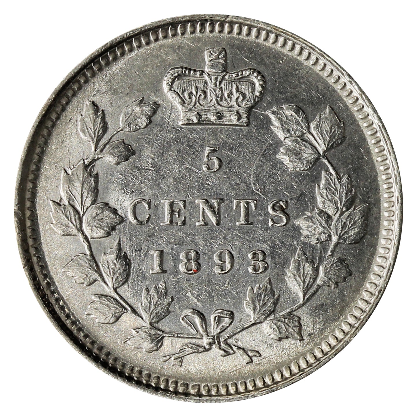 1893 Canada 5-cents Almost Uncirculated (AU50) $
