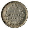 1891 Obv. 5 Canada 5-cents AU-UNC (AU55) $