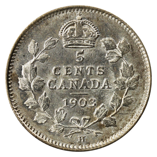 1903H Small H 5-cents UNC+ (MS62) $