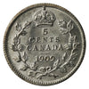 1909 Pointed Leaves Canada 5-cents AU-UNC (AU55) $