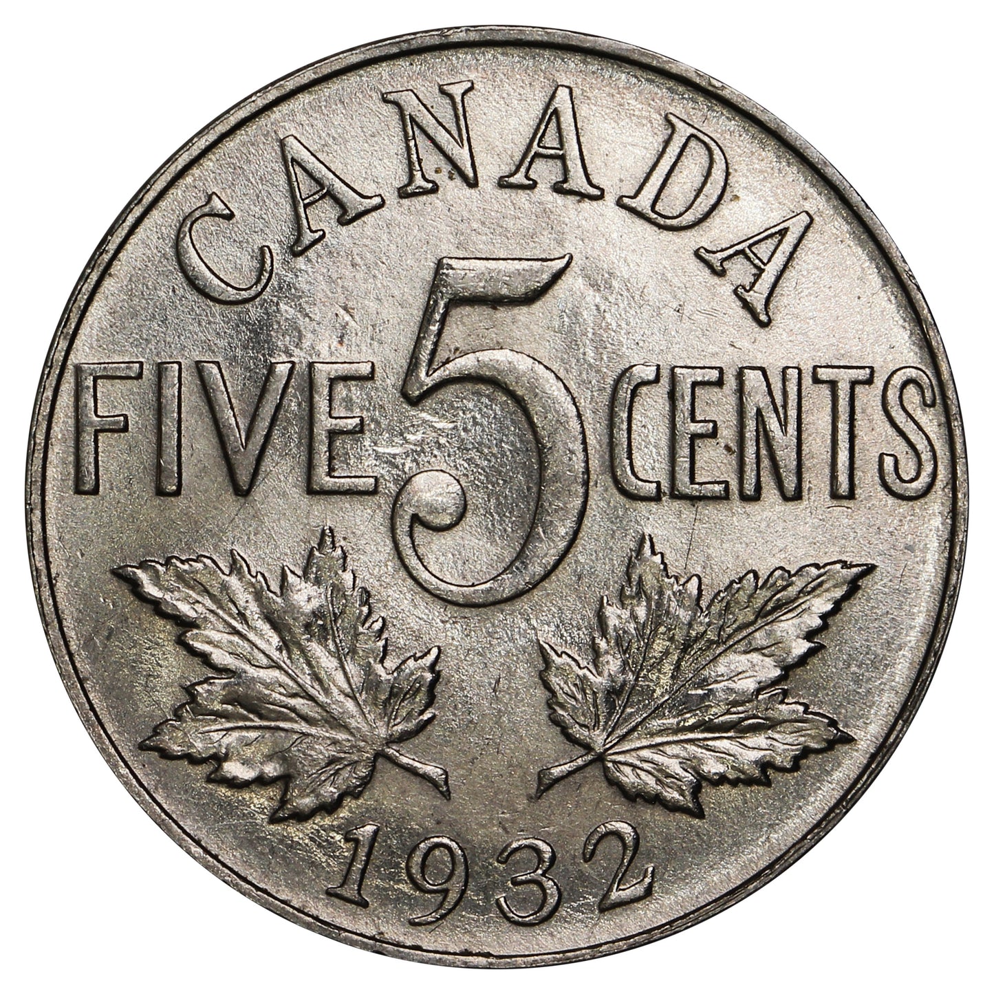 1932 Canada 5-cents UNC+ (MS62) $