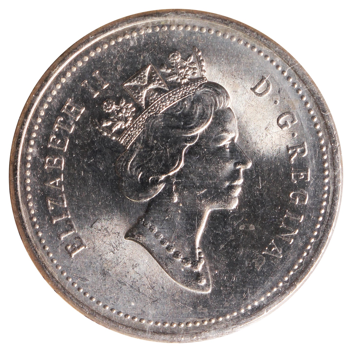 1990 Bare Belly Canada 5-cents ICCS Certified MS63