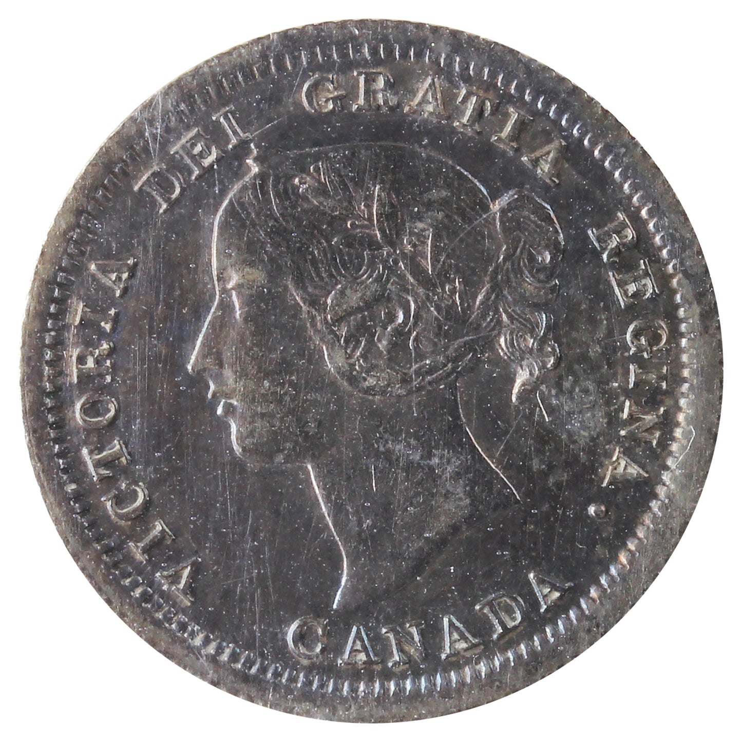 1858 Small Date 5-cents ICCS Certified AU50