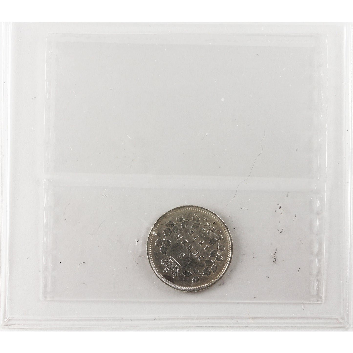 1875H Small Date, Repunched 5 Canada 5-cents ICCS Certified VF20