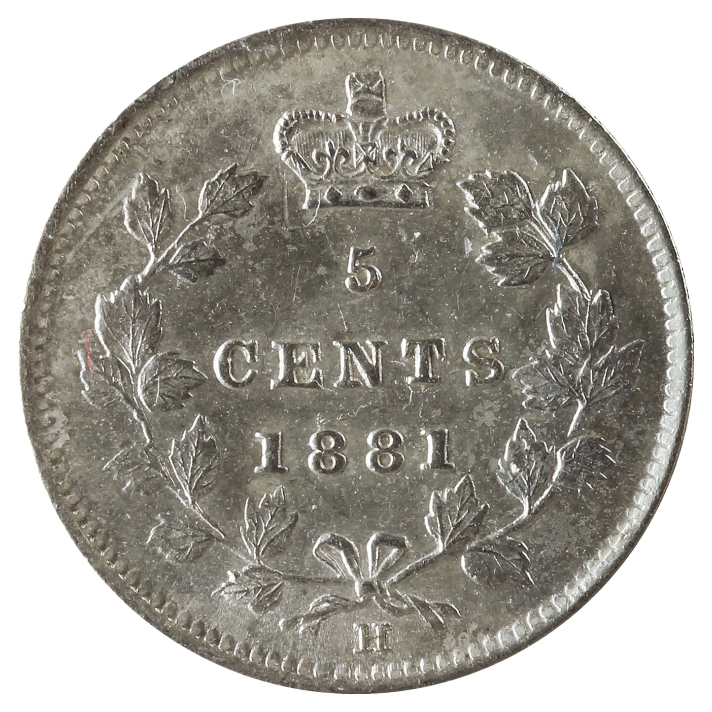 1881H Canada 5-cents ICCS Certified MS63 (XWZ 950)