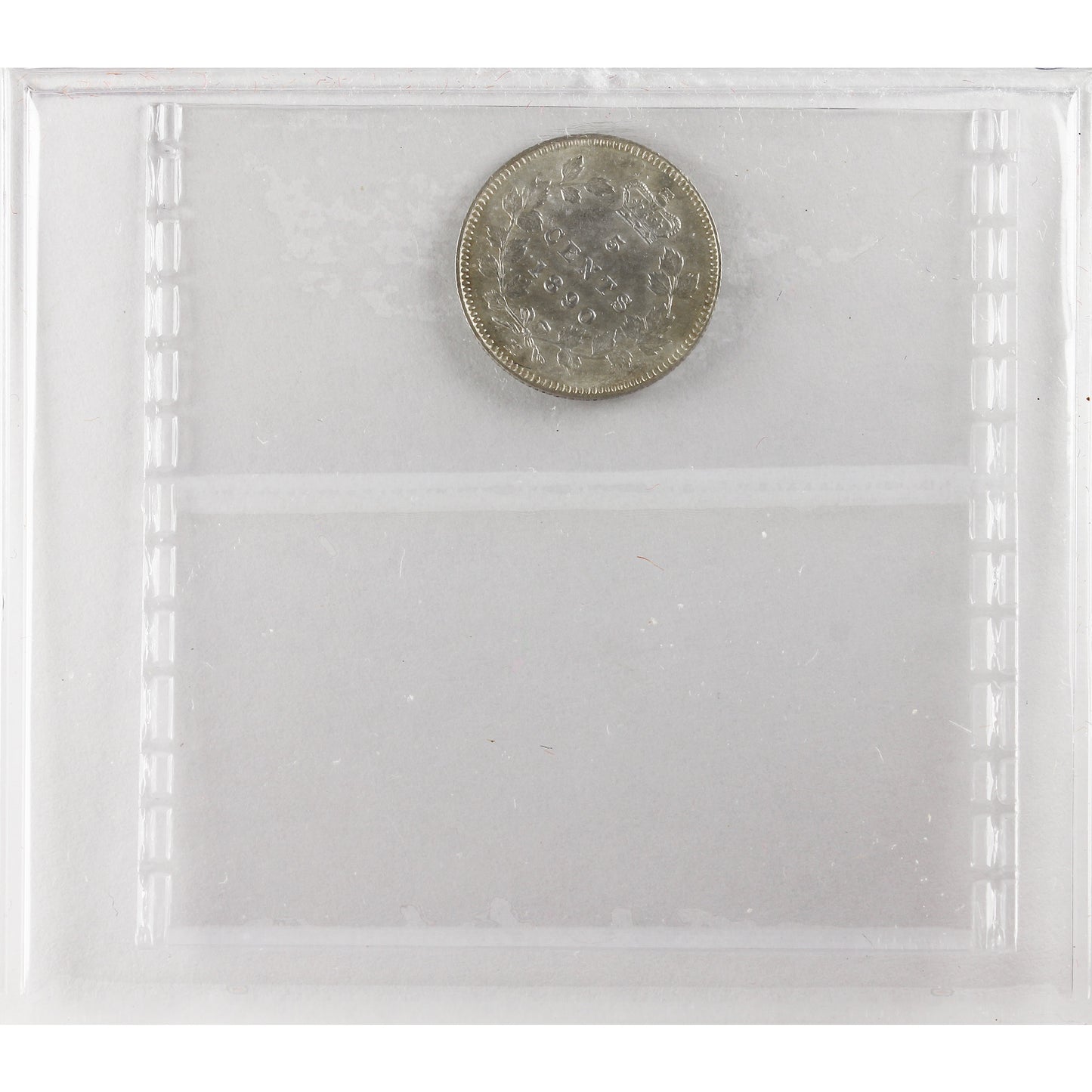 1890H Canada 5-cents ICCS Certified AU50