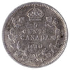 1910 Round Leaves Canada 5-cents ICCS Certified VF30