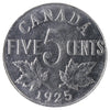 1925 Canada 5-cents ICCS Certified EF45