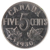 1930 Canada 5-cents ICCS Certified MS63 (XQX 726)
