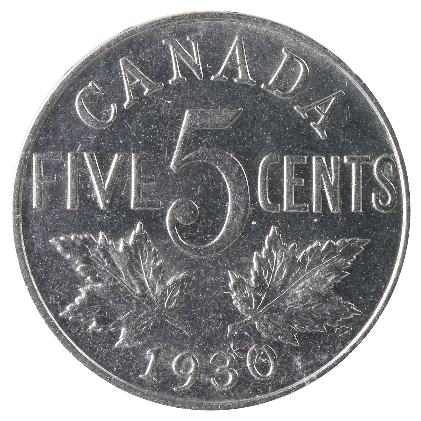 1930 Canada 5-cents ICCS Certified MS62