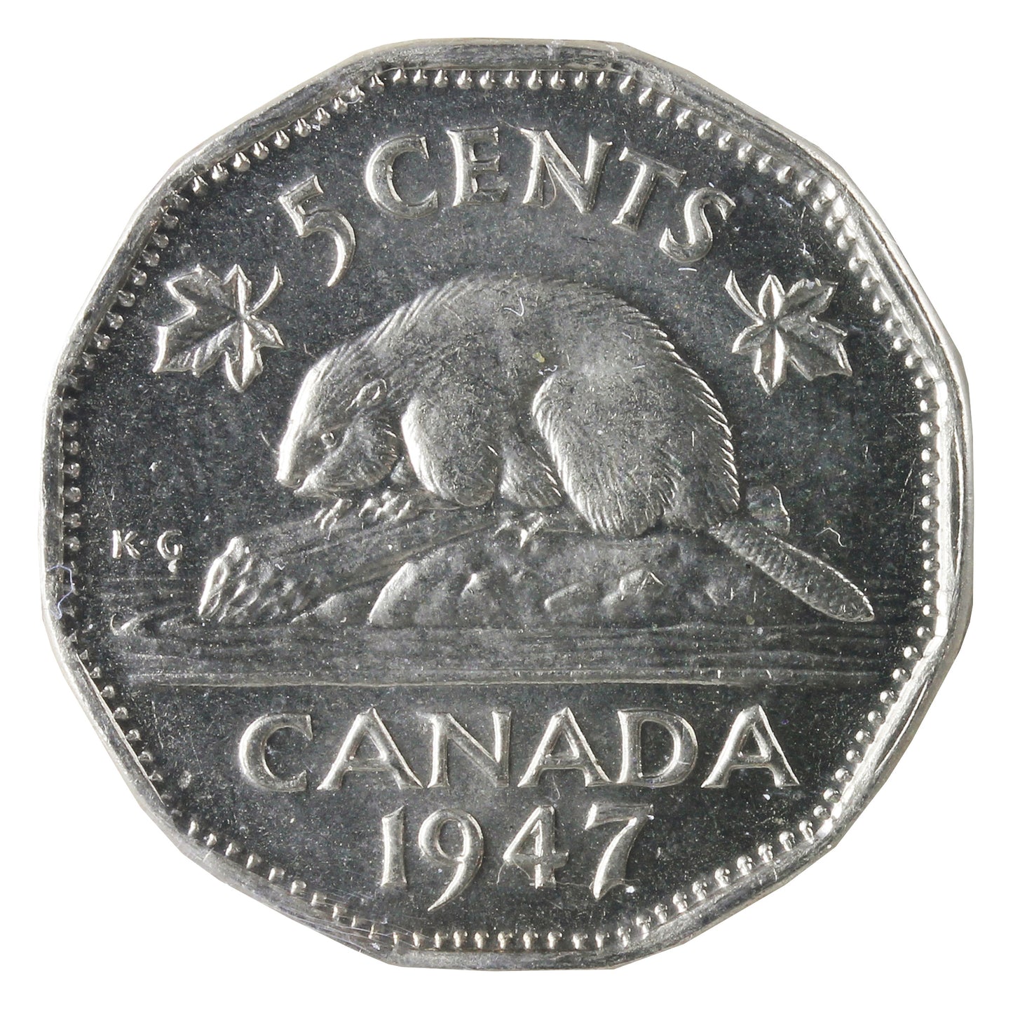 1947 Canada 5-cents ICCS Certified MS65 (TA 077)