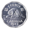 1947 Maple Leaf Canada 5-cents ICCS Certified MS65 (XXR 703)
