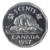 1957 Canada 5-cents ICCS Certified PL-65