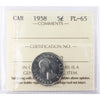 1958 Canada 5-cents ICCS Certified PL-65