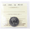 1983 Canada 5-cents ICCS Certified MS65