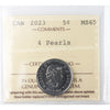 2023 QEII 4 Pearls Canada 5-cents ICCS Certified MS65