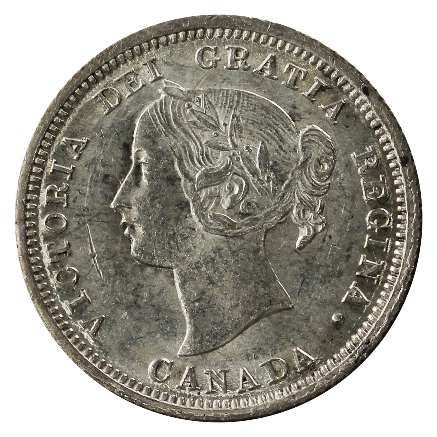 1870 Wide Rim Canada 5-cents UNC+ (MS62) $