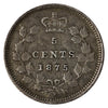 1875H Small Date Canada 5-cents Very Fine (VF20) $
