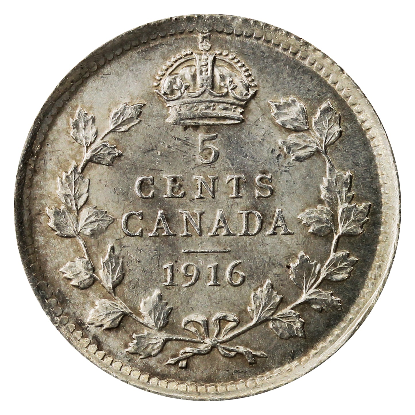 1916 Canada 5-cents Choice Brilliant Uncirculated (MS64) $