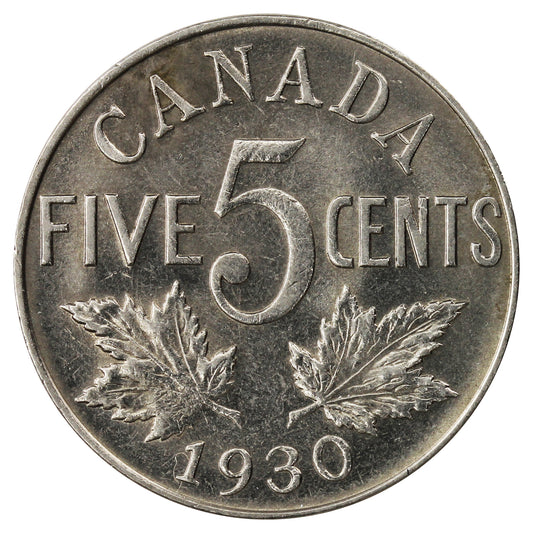 1930 Canada 5-cents UNC+ (MS-62) $