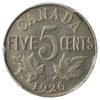 1926 Far 6 Canada 5-cents PCGS Certified AU55