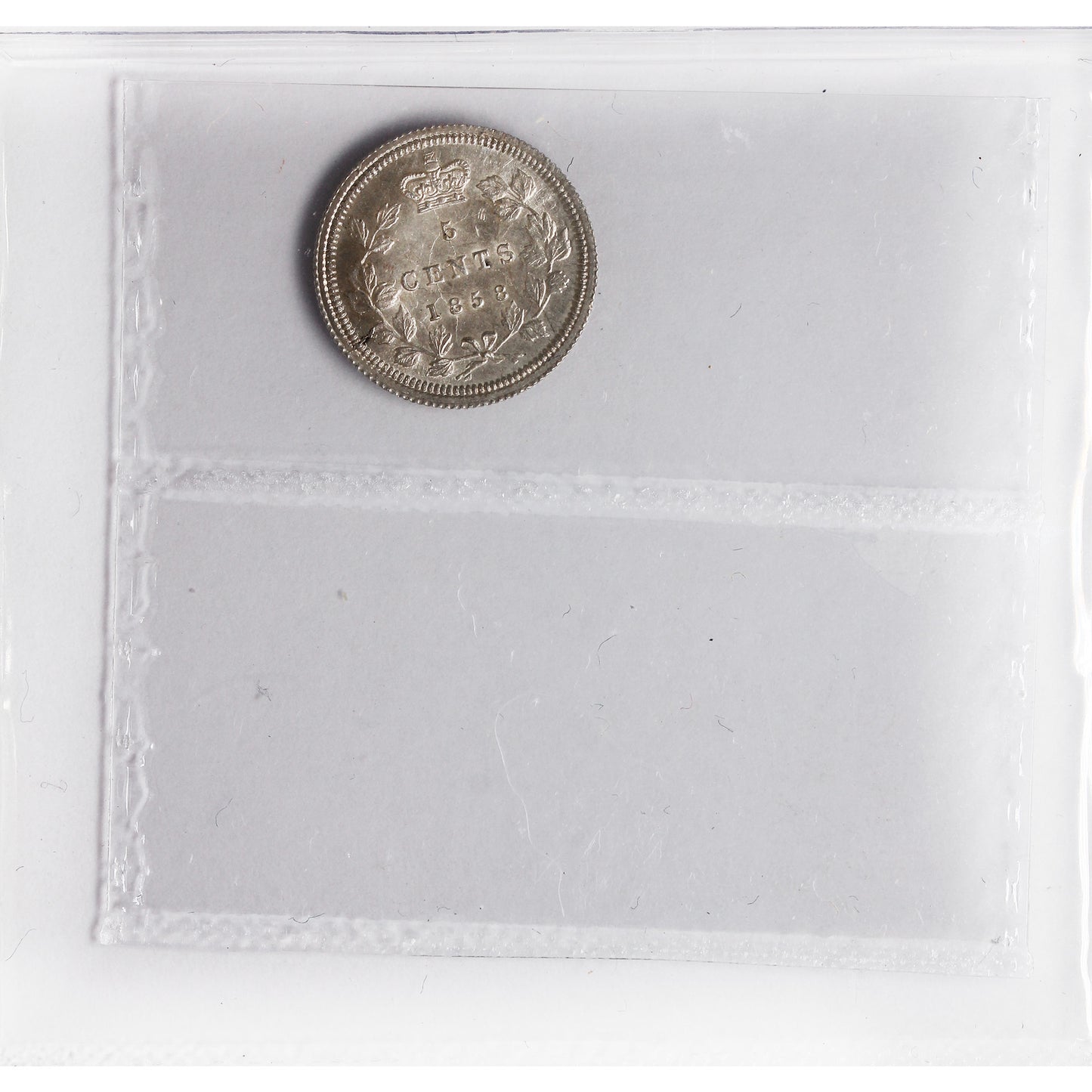 1858 Small Date Canada 5-cents Prestige Certified MS62 (100-1200)