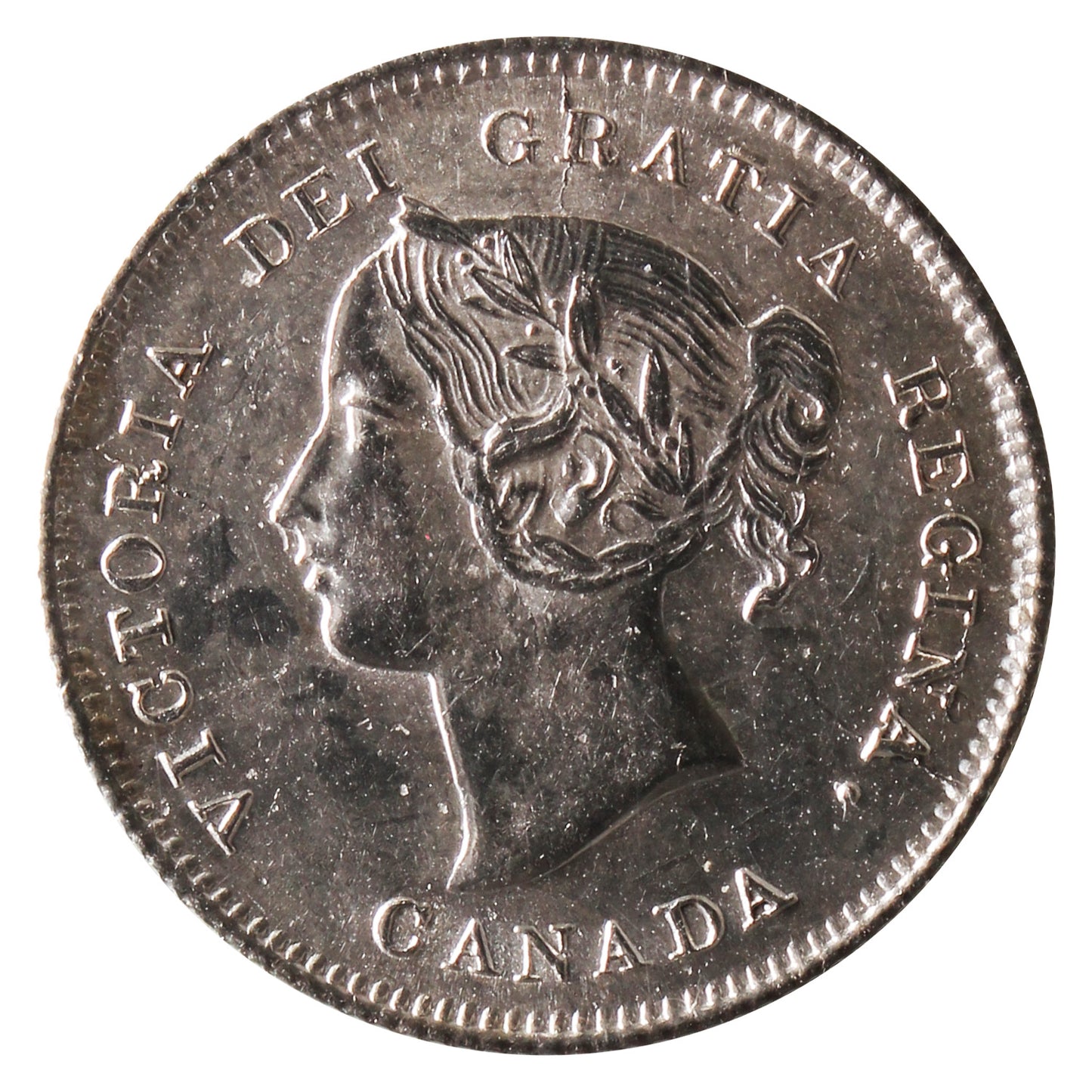 1870 Raised Border Canada 5-cents Prestige Certified MS62 (100-1210)