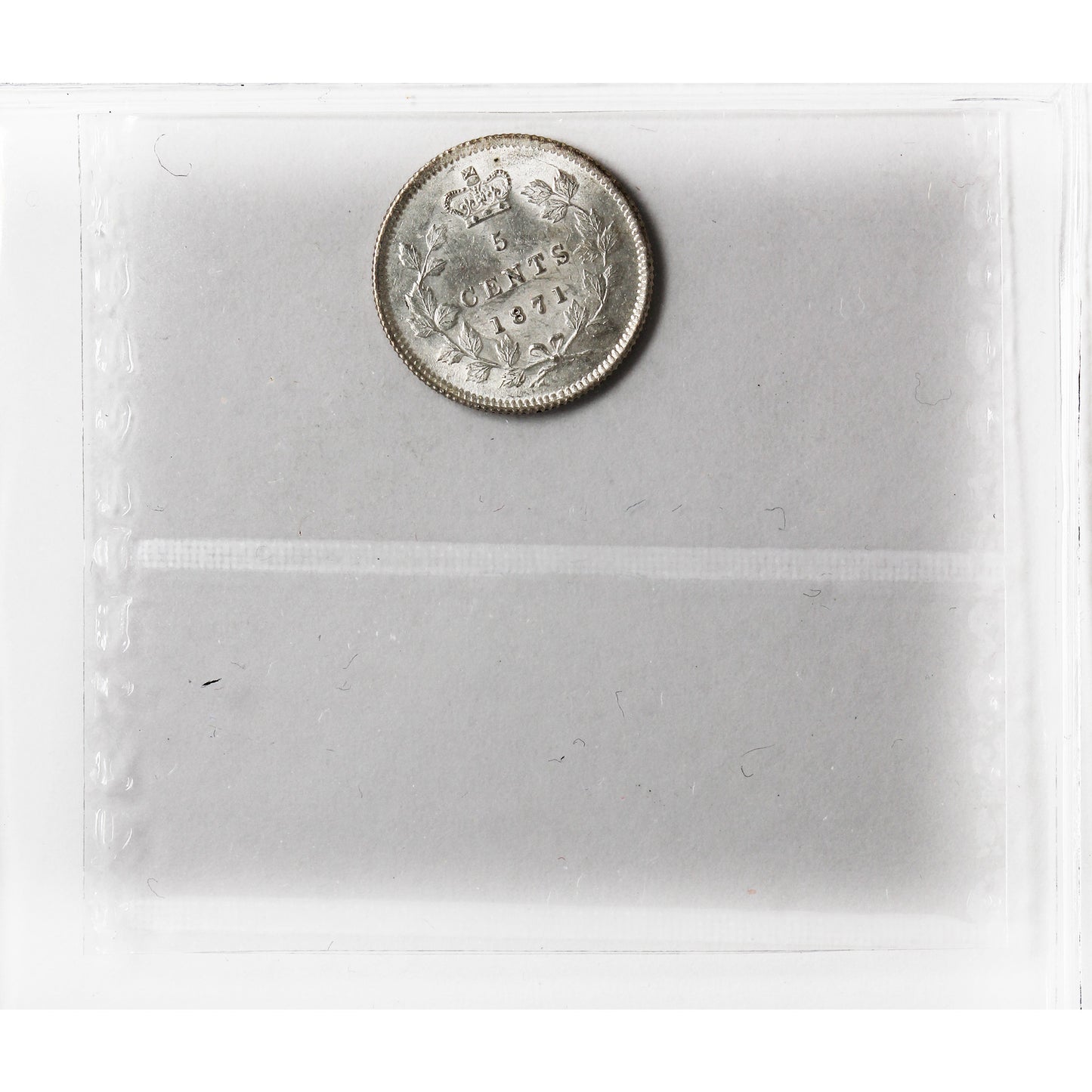 1871 Canada 5-cents ICCS Certified MS64 (XHT 217)