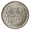 1871 Canada 5-cents ICCS Certified MS64 (XHT 217)