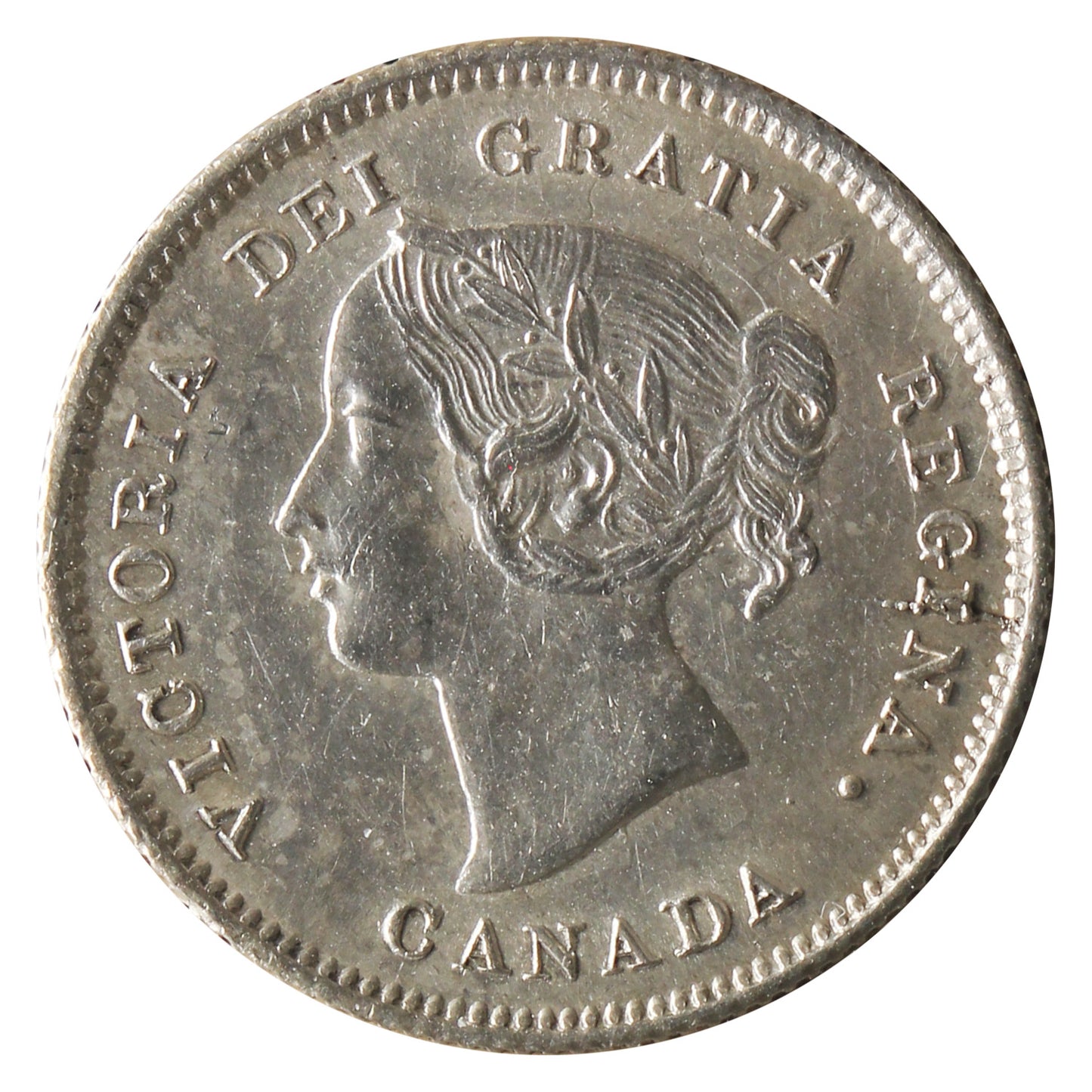 1871 Canada 5-cents ICCS Certified AU55