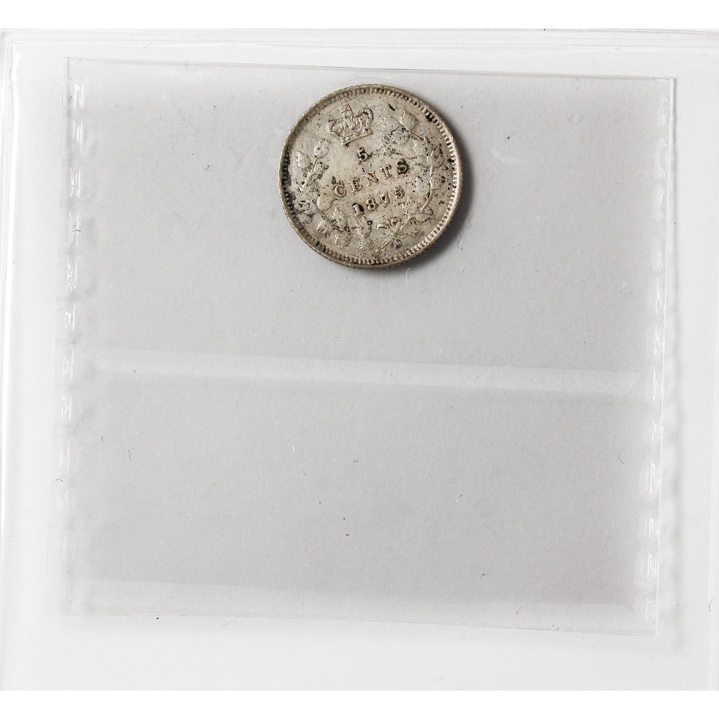 1875H Large Date Canada 5-cents ICCS Certified VF30