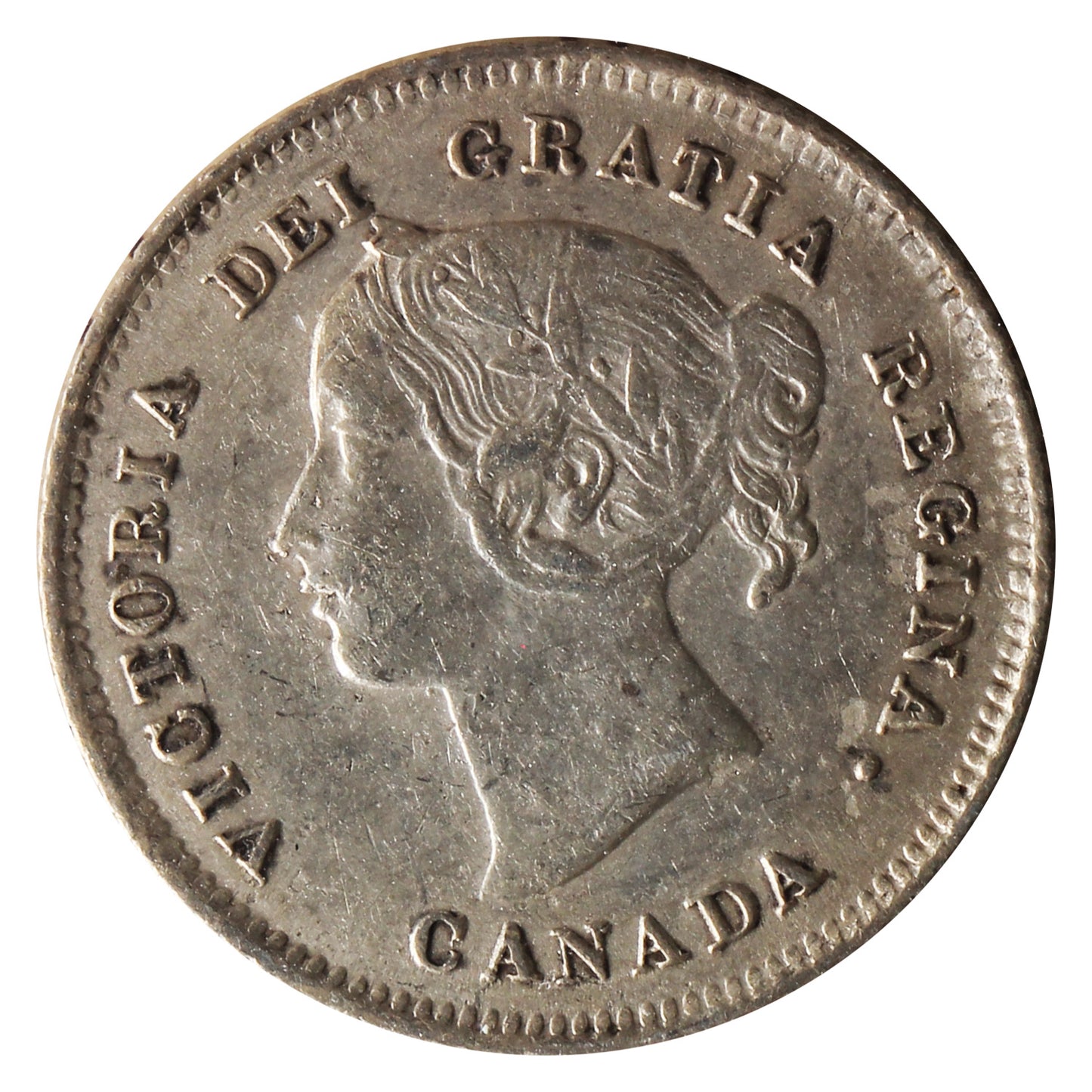 1875H Large Date Canada 5-cents ICCS Certified VF30