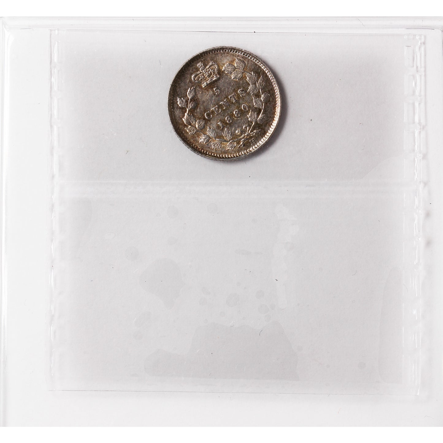 1880H Obv. 2 Canada 5-cents ICCS Certified EF45