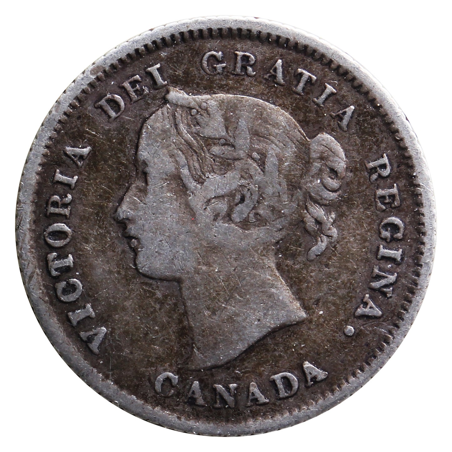 1880H Obv. 2 Canada 5-cents ICCS Certified F12