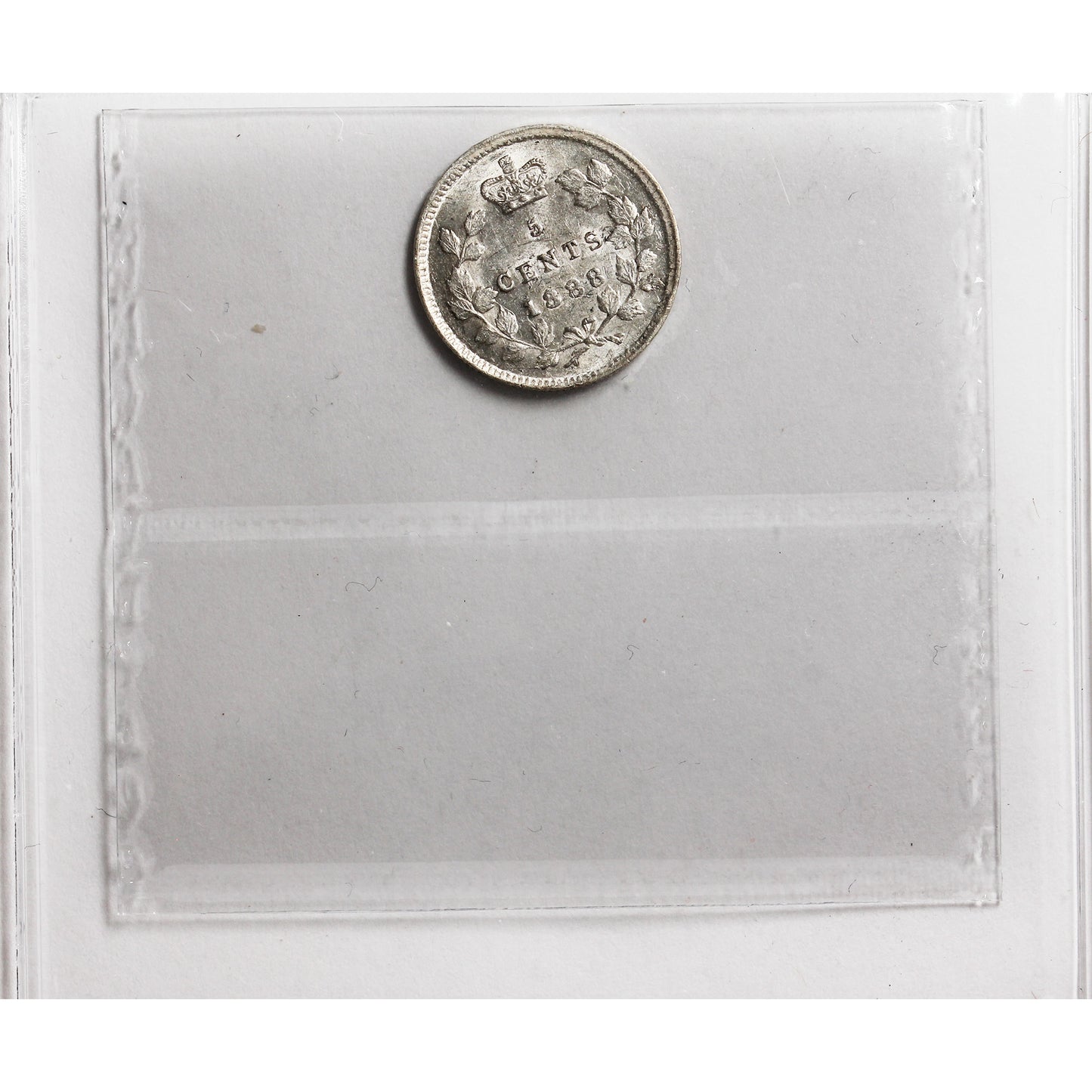 1888 Canada 5-cents ICCS Certified AU55