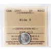1897 Wide 8 Canada 5-cents ICCS Certified MS62 (XAM 213)