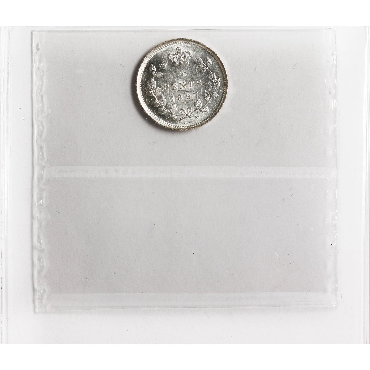 1897 Wide 8 Canada 5-cents ICCS Certified MS62 (XAM 213)