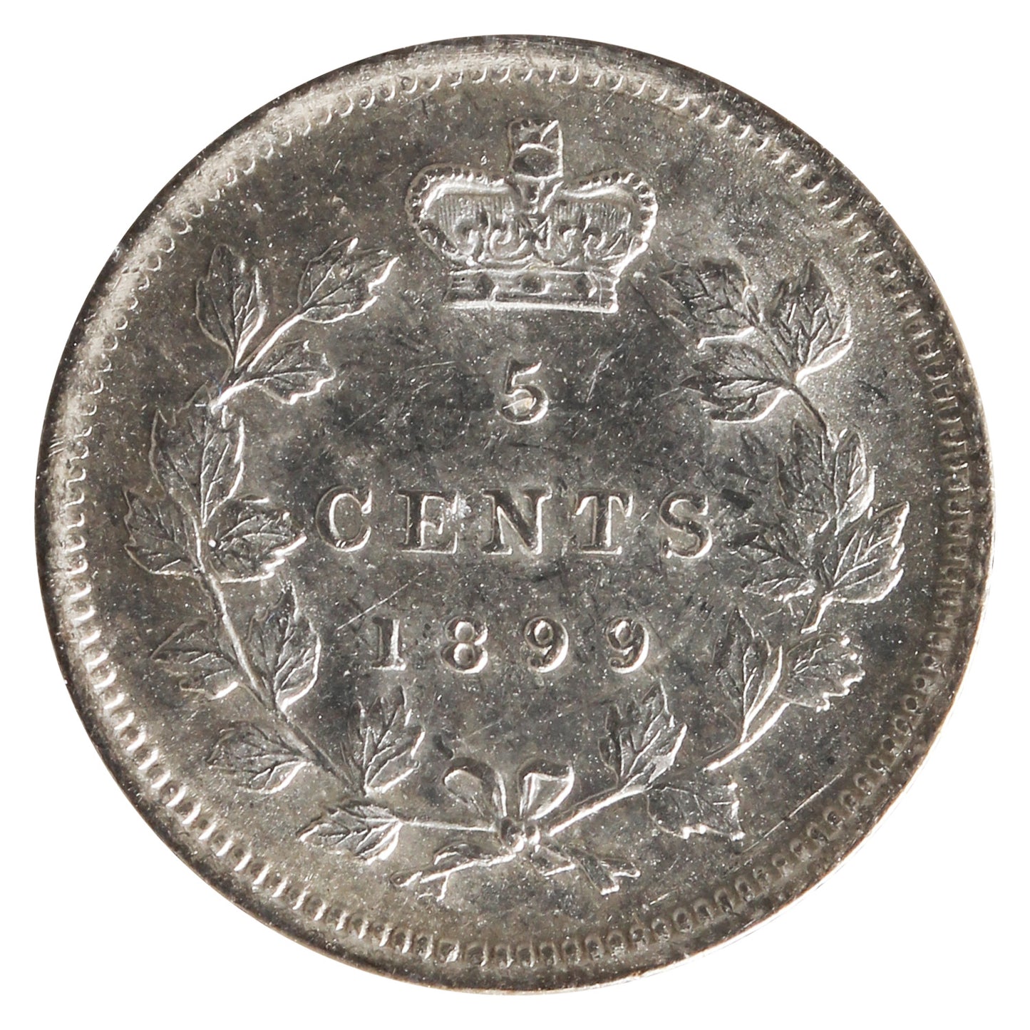 1899 Canada 5-cents ICCS Certified MS60 (XVR 292)